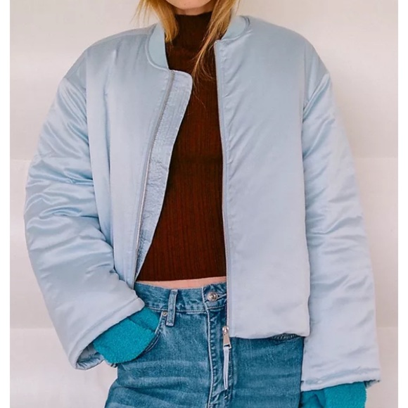Urban Outfitters Satin Bomber Jacket - Picture 2 of 10